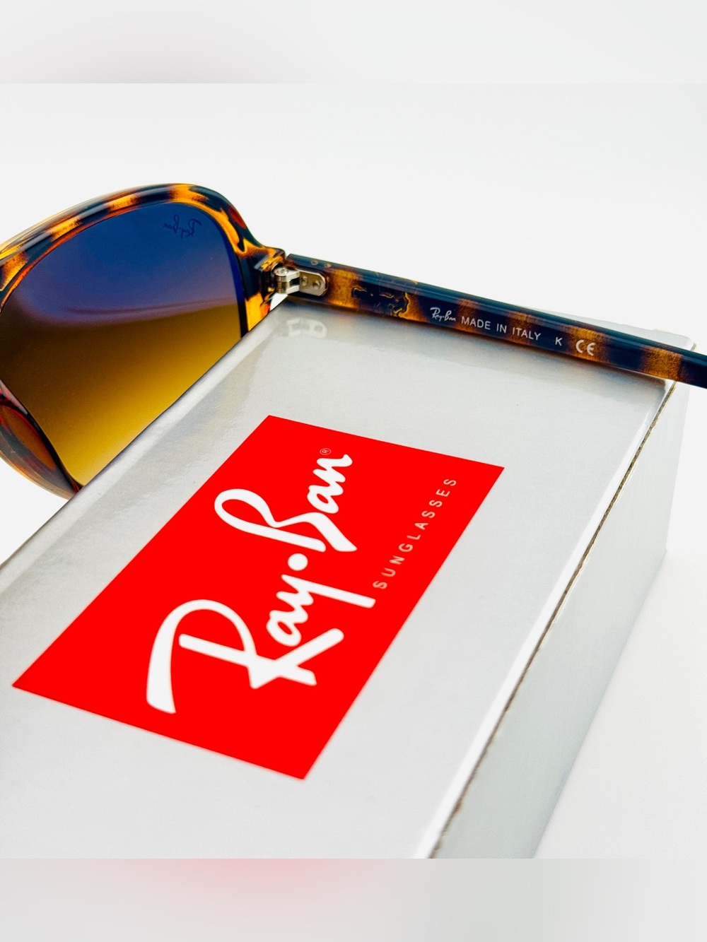 Ray-Ban Sunglasses CATS 5000 Classic Polished Havana Frame Gradient Brown Lenses - Picture 12 of 14